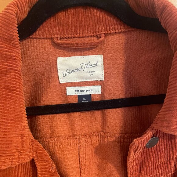 Universal Thread Orange Corduroy Jacket - Picture 2 of 3